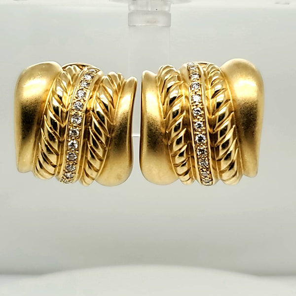 Seidengang 18Kt Yellow Gold And Diamond Earrings