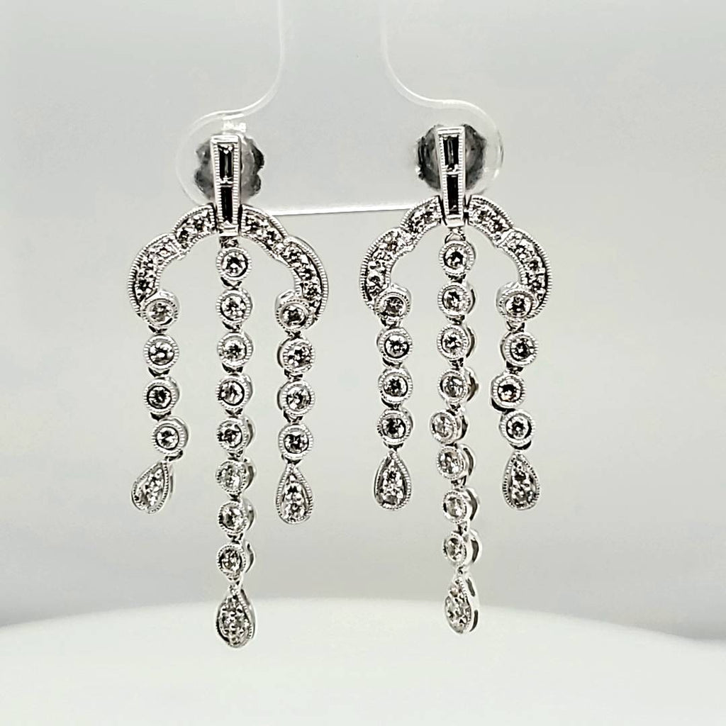 18kt White gold and Diamond Chandelier Earrings