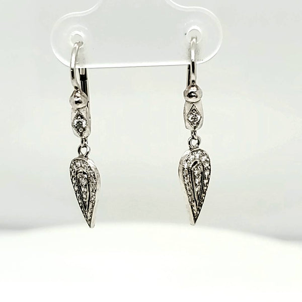 Cathy Waterman Platinum And Diamond Earrings