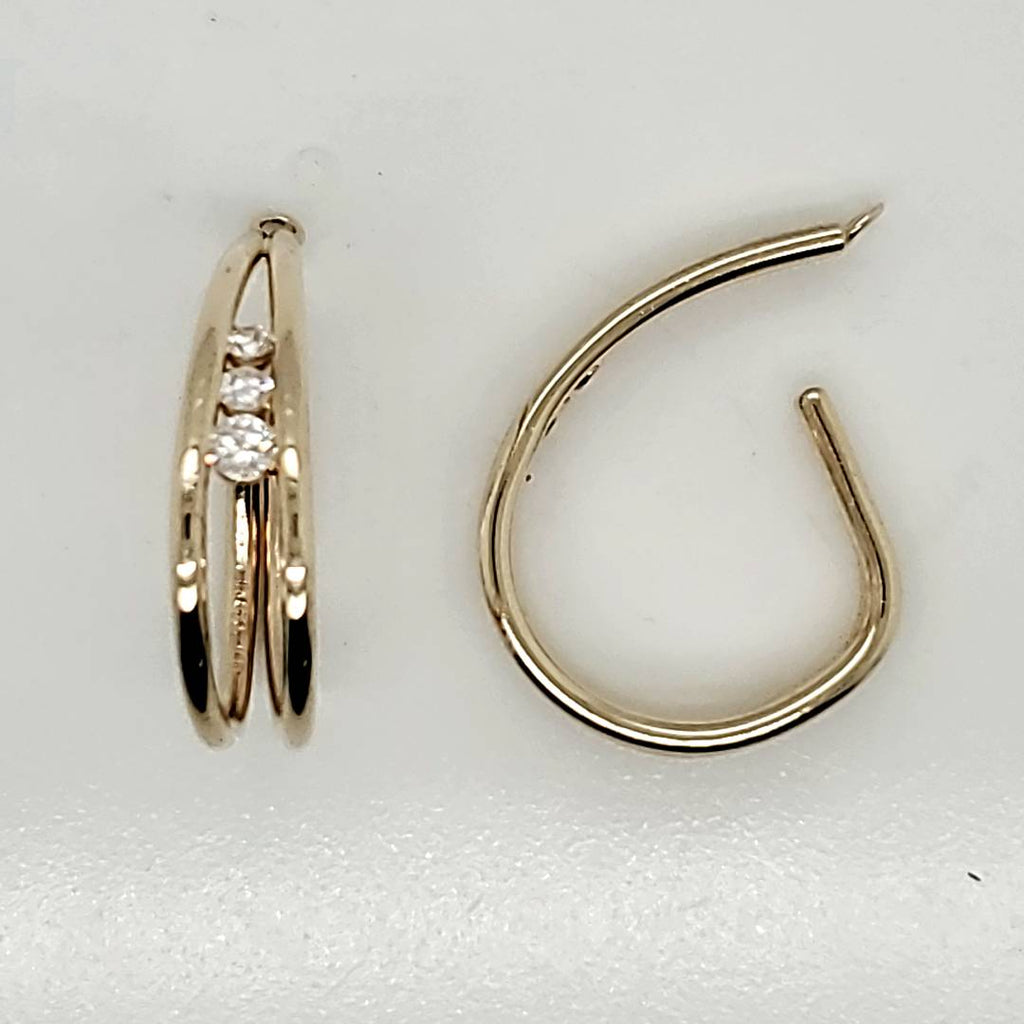 14kt Yellow Gold Diamond Earrings Jackets