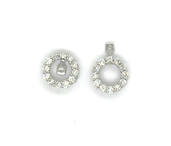 14Kt White Gold 0.50 Ctw Diamond Earring Jackets