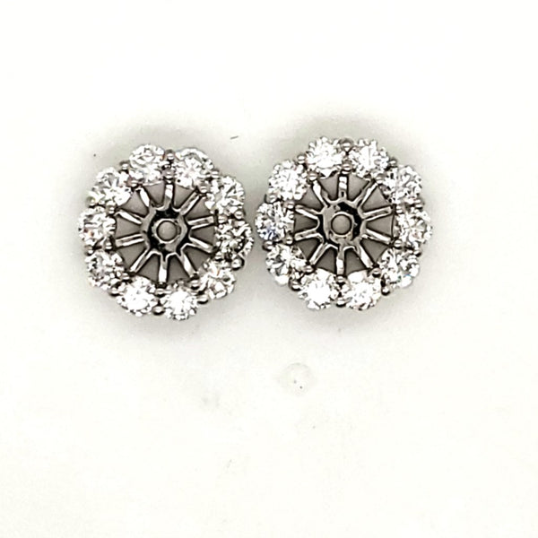 14ktWhite Gold Diamond Earring Jackets