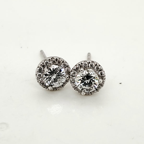 14kt White Gold Diamond Earrings