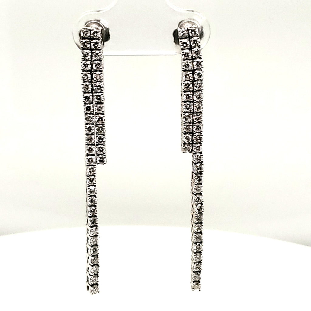 14kt White Gold Dangle Earrings