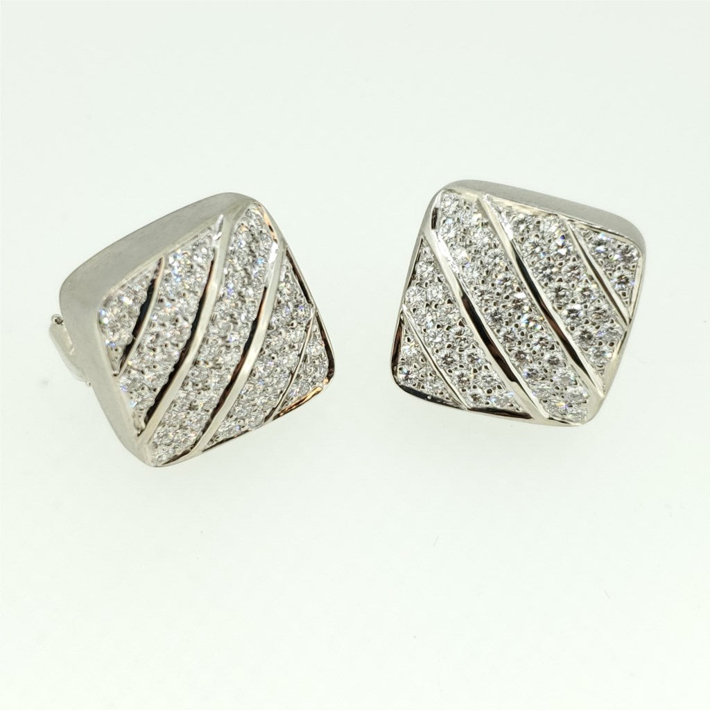 Marlene Stowe 18kt white gold and diamond earrings