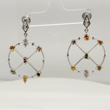Platinum and Diamond Dangle Earrings