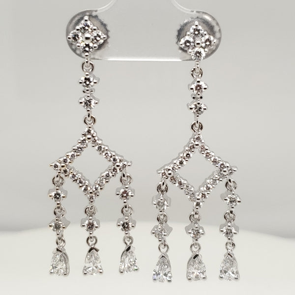 18kt White Gold and Diamond Chandelier Earrings