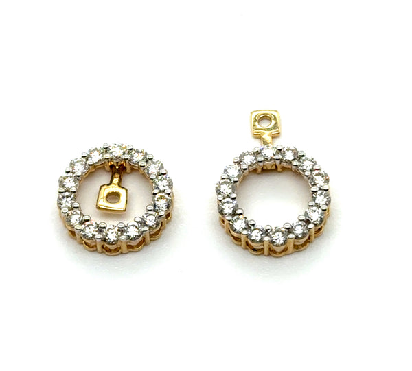 14Kt Yellow Gold 1.00Ctw Diamond Earring Jackets