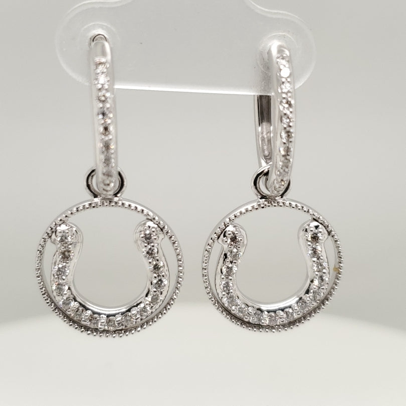 14kt White Gold Convertible Diamond Earrings