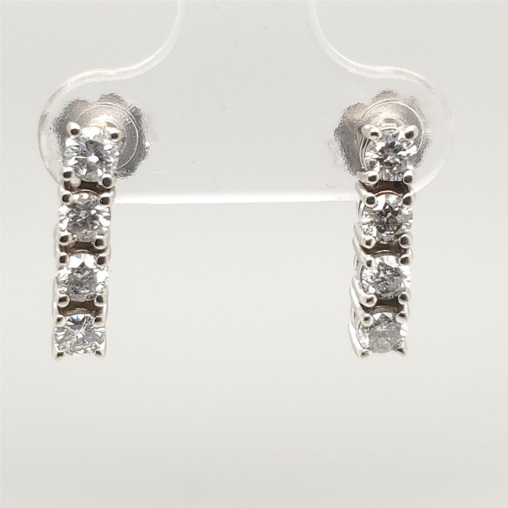 14kt White Gold Diamond Earrings