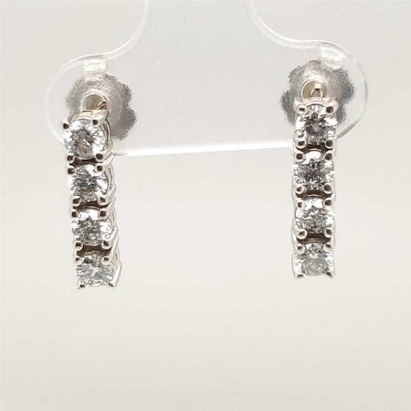 14kt White Gold Diamond Earrings