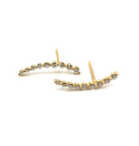 0.52 Ctw 14kt Yellow Gold Diamond Earring Climbers