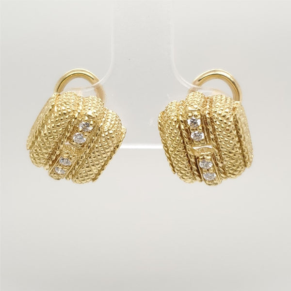 Judith Ripka 18kt Yellow Gold Diamond Earrings