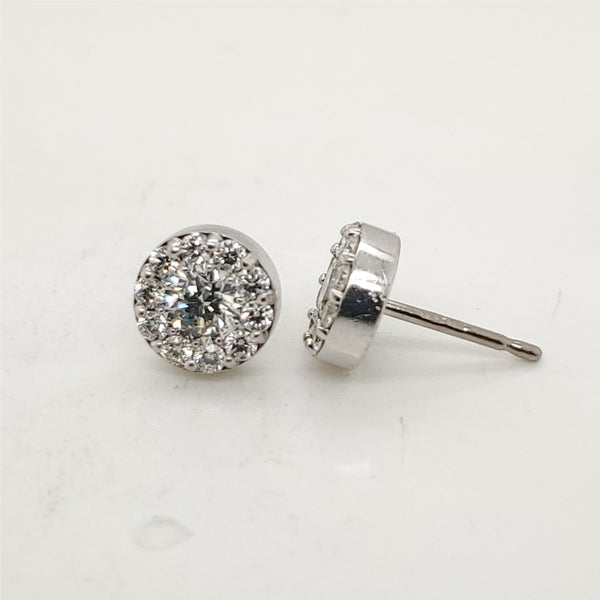 Hearts on Fire Round Brilliant Diamond Stud Earrings in White Gold