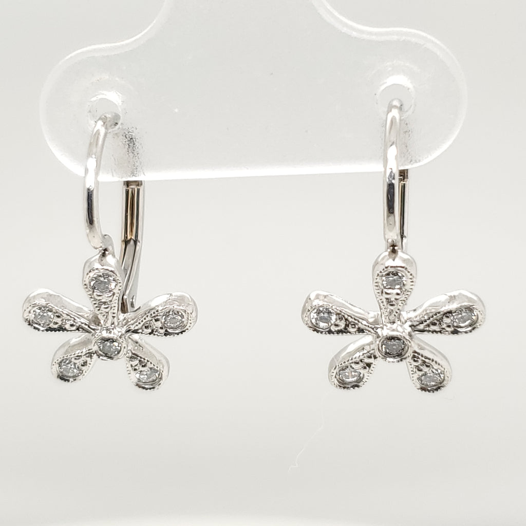Cathy Waterman Platinum And Diamond Earrings