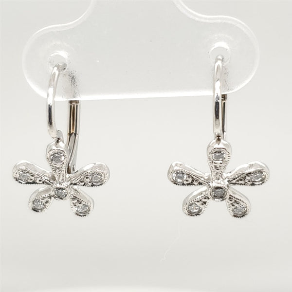 Cathy Waterman Platinum And Diamond Earrings