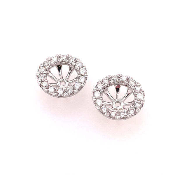 14Kt White Gold 0.60Ctw Diamond Earring Jackets
