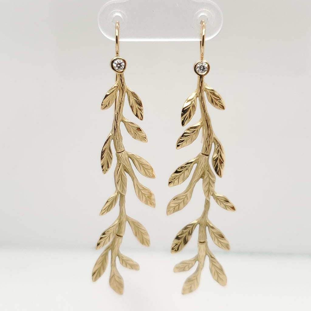 Jamie Wolf 18kt Yellow Gold and Diamond Dangle Earrings