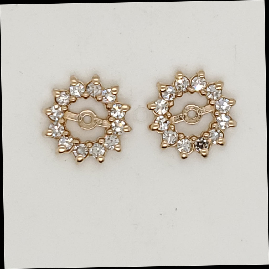 14kt Yellow Gold Diamond Earring Jackets