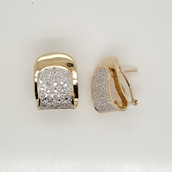 14kt Yellow Gold and Diamond Earrings