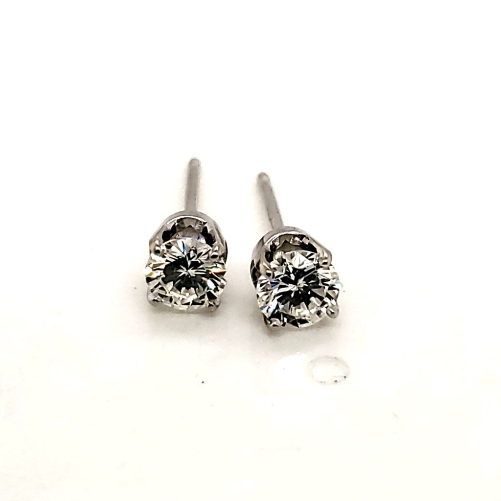 .50 Carat Total Weight Round Diamond Stud Earrings