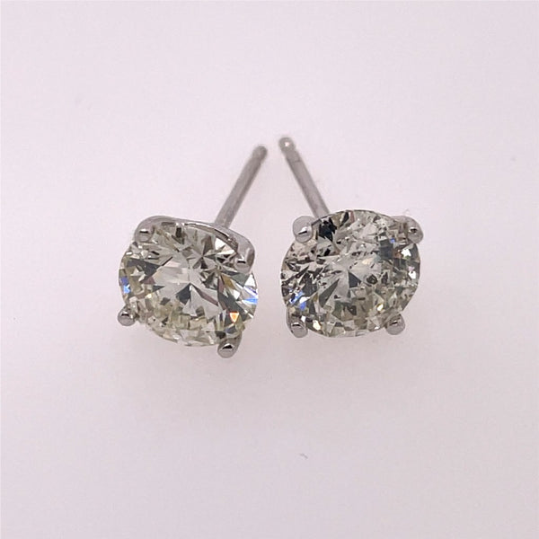 14kt White Gold 2.05 Carat Diamond Stud Earrings