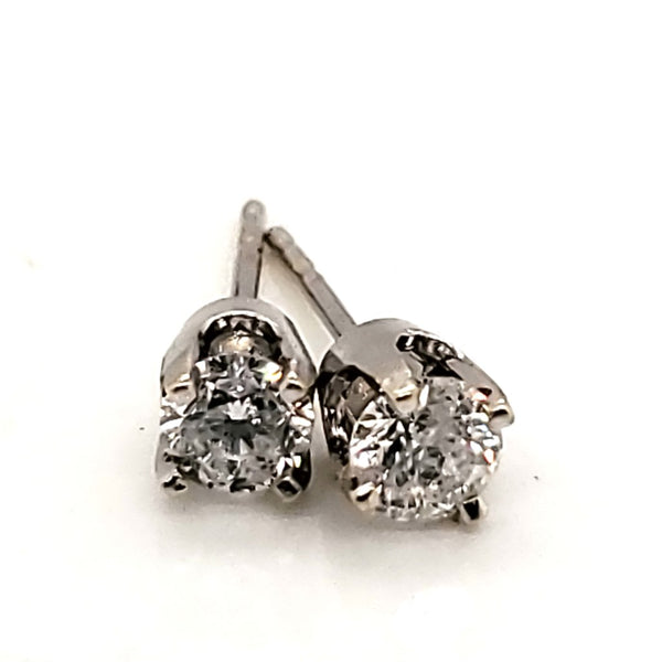 .40 Carat Total Weight Round Diamond Stud Earrings