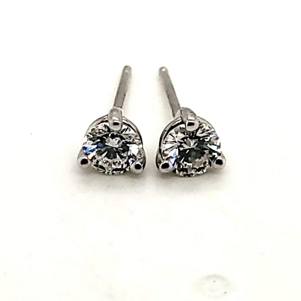 .50 Carat Total Weight Round Diamond Stud Earrings