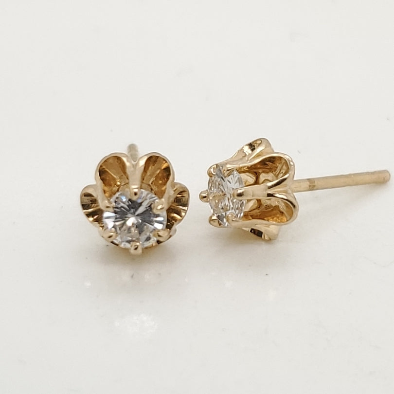 .40 Carat Total Weight Round Diamond Stud Earrings