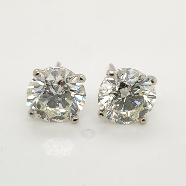 5.02 Carat Total Weight Diamond Stud Earrings