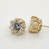 6.06 Carat Total Weight Diamond Stud Earrings