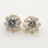 6.06 Carat Total Weight Diamond Stud Earrings