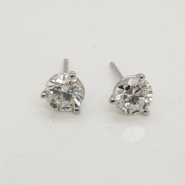 1.16 Carat Total Weight Diamond Stud Earrings