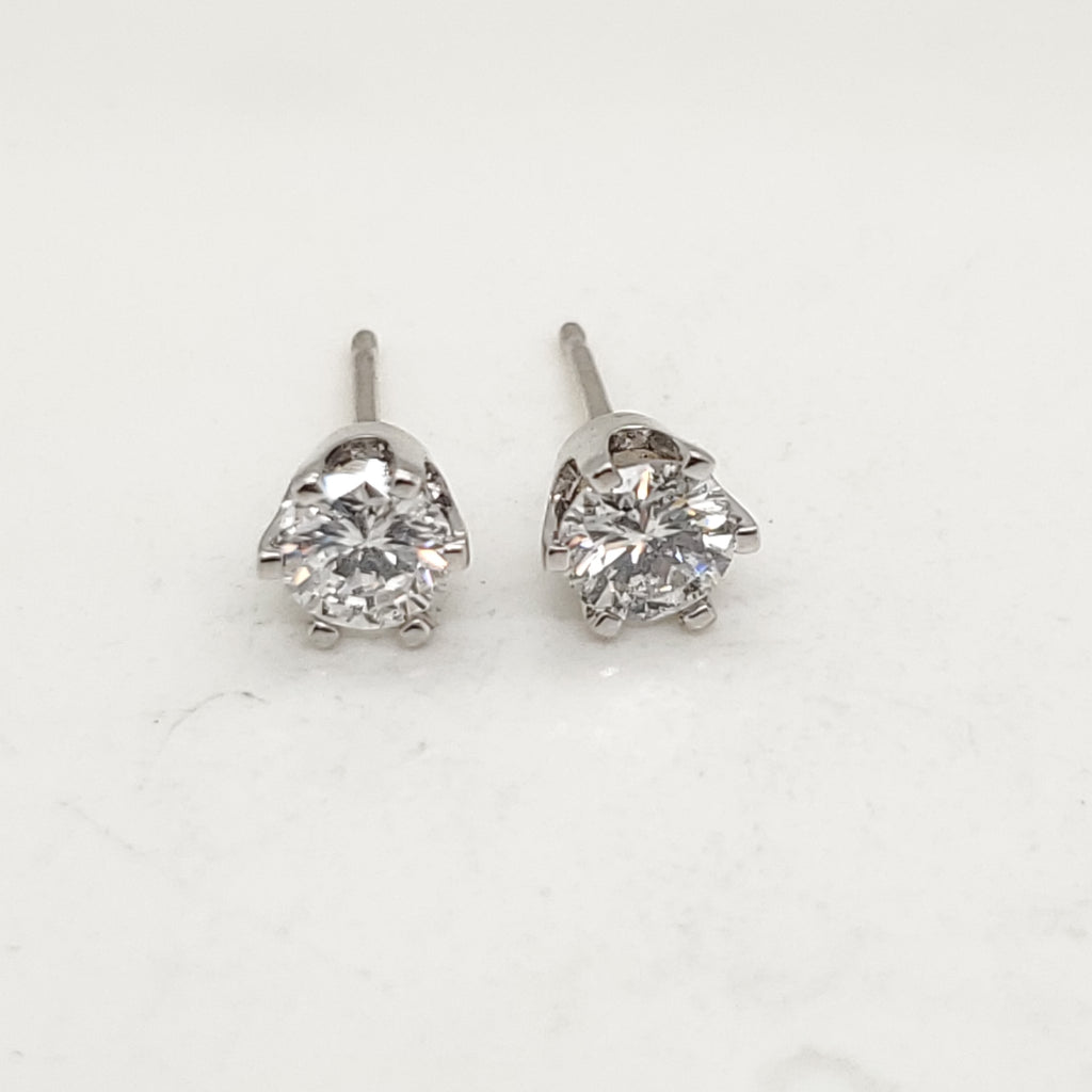 .50 Carat Total Weight Diamond Stud Earrings