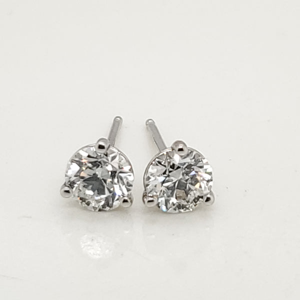 .85 Carat Total Weight Diamond Stud Earrings
