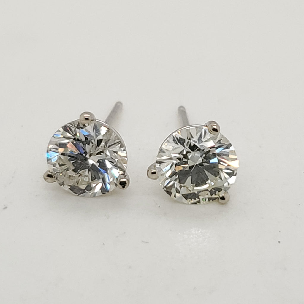 2.16 Carat Total Weight Diamond Stud Earrings