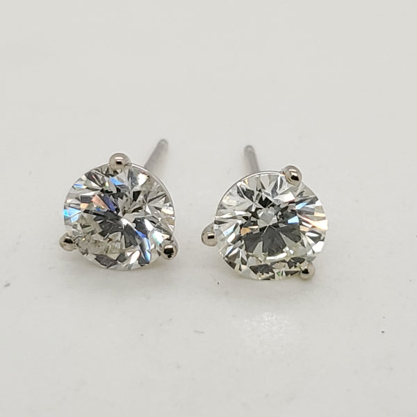 2.16 Carat Total Weight Diamond Stud Earrings