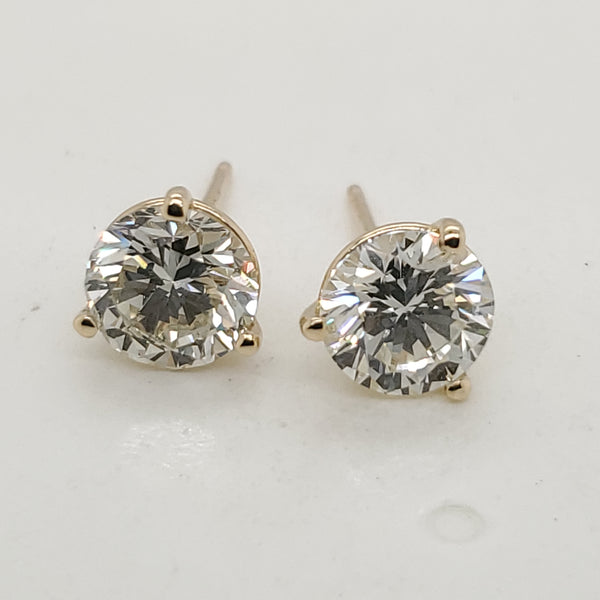 2.36 Carat Total Weight Diamond Stud Earrings