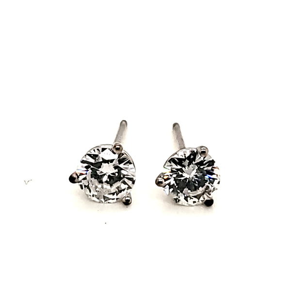 .93 Carat Total Weight Diamond Stud Earrings