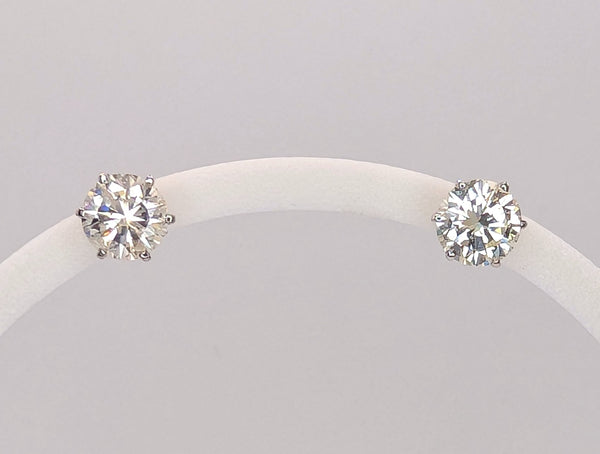 14K White Gold 2.53ctw Diamond Stud Earrings