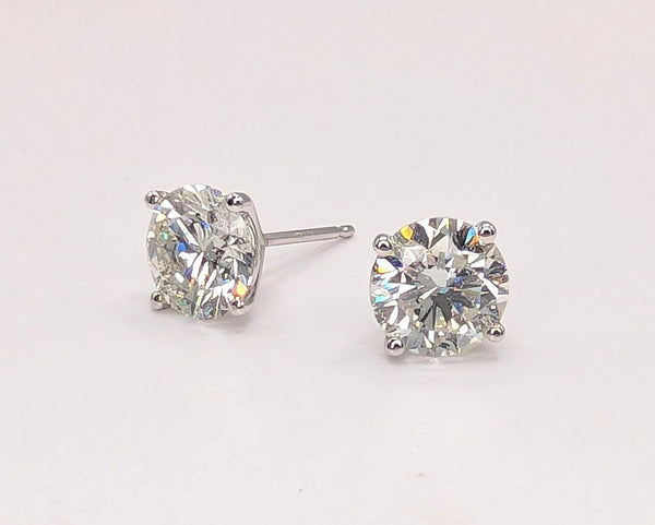 14K White Gold 2.80ctw Diamond Stud Earrings