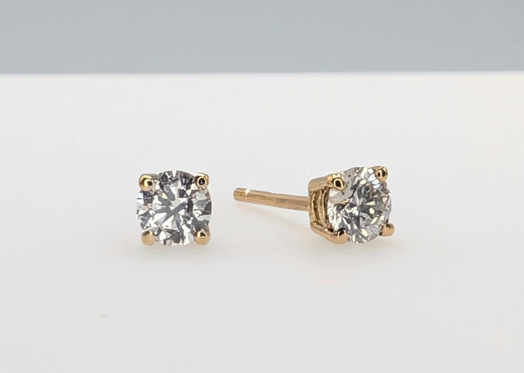 14K Yellow Gold 0.39ctw Diamond Stud Earrings