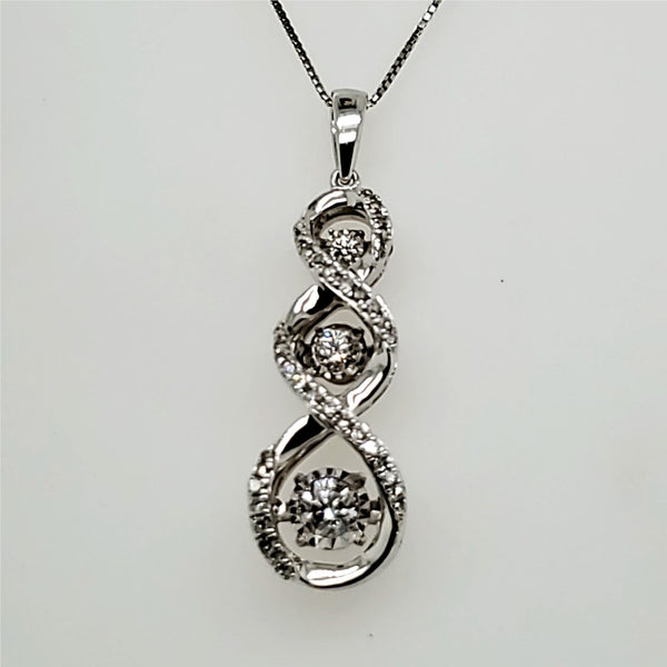 10kt White Gold Diamond Pendant