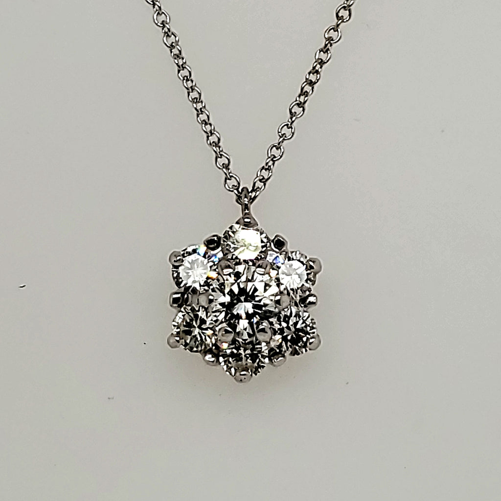 14kt White gold Diamond Pendant