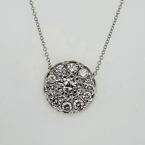 14Kt White Gold Diamond Necklace