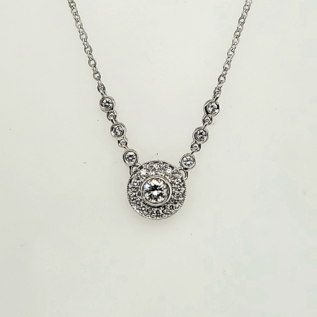 14kt White Gold Diamond Necklace