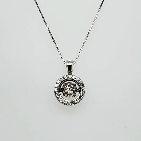 14kt White Gold and Diamond Pendant Necklace