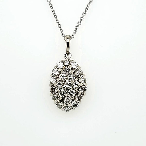 14kt White Gold 1.00 Carat Diamond Pendant