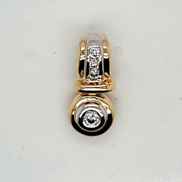 14kt YellowGold and Diamond Pendant