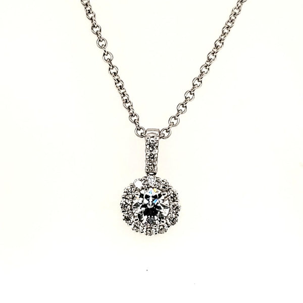 14kt White Gold .45 Carat Diamond Pendant Necklace